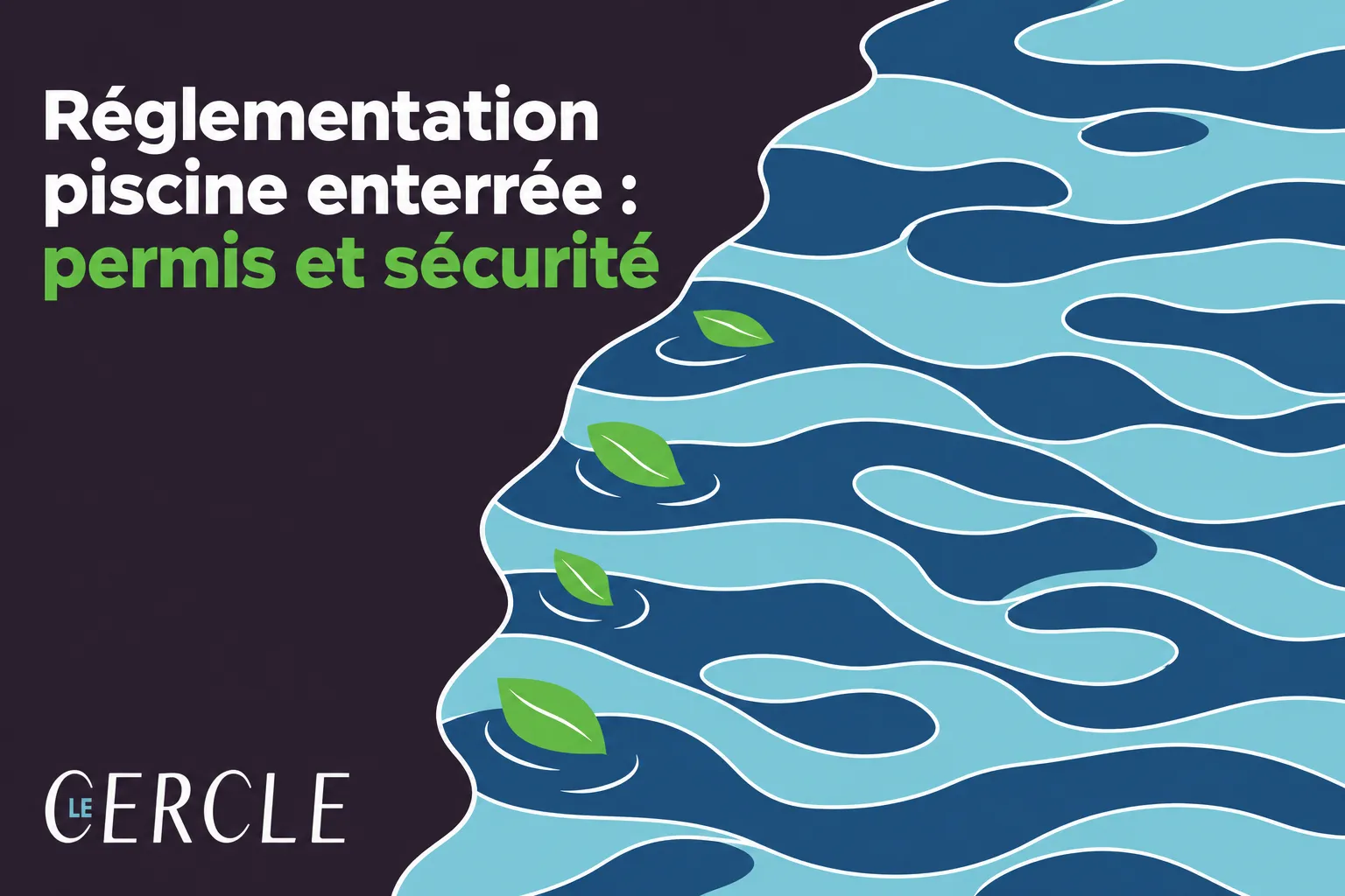 Une illustration abstraite montrant des silhouettes de visage formées par des vagues bleues avec quelques feuilles vertes.